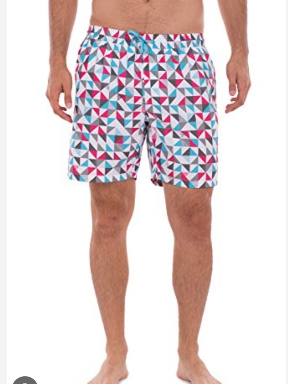 Tipsy Elves Geometric Print 7" Swim Trunks